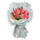 Bouquet of 10 pink roses