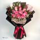 Bouquet of 10 pink roses 